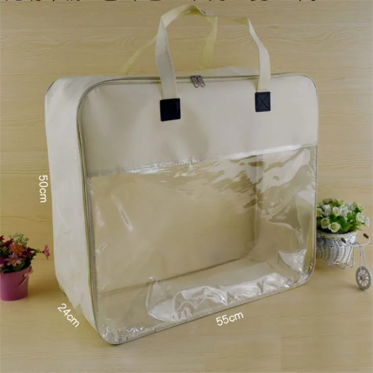 Avondmaal Transparante 15 Zijden PVC Hittegeperste Zak Gebruik voor Thuis Textielzak of Toilettas